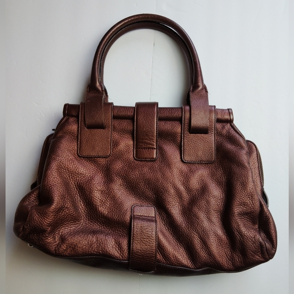 Salvatore Ferragamo Top Handle Bag DH-21 A501 Leather Hand Bag - Picture 3 of 13